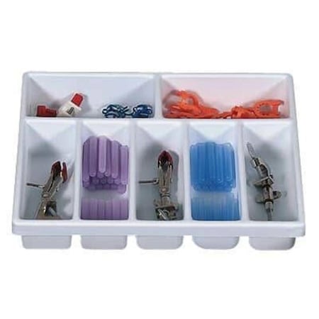 Trippnt 7 Compartment Drawer Organizer, White - Large 50032