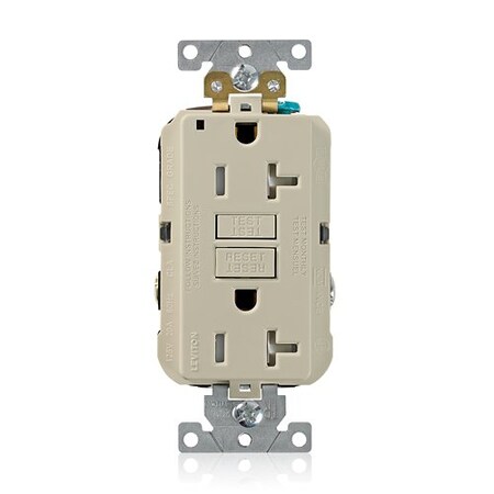 Leviton Plugs&Rcptcls, 20A, 125VAC, Ivory, Polycarb G5362-TI
