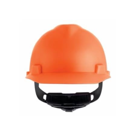 Msa Safety V-Gard Cap-Style Hard Hat with Fas-Trac III Suspension, Matte, Hi-Viz Orange 454-10203089