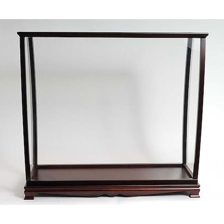 Homeroots 40in Dark Brown Solid Wood Frame Display Stand 364364