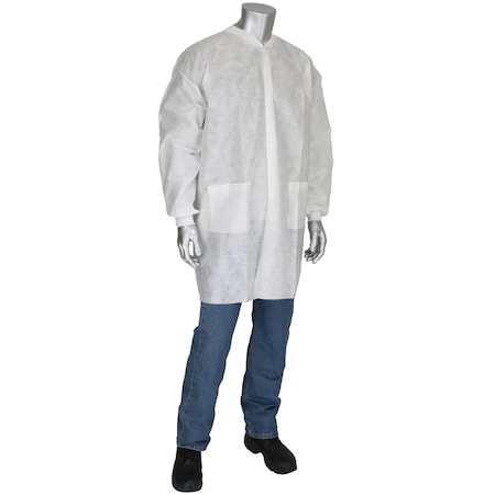 Pip Standard Weight SBP Lab Coat, Two pockets 37 gsm, 30PK C3828/L