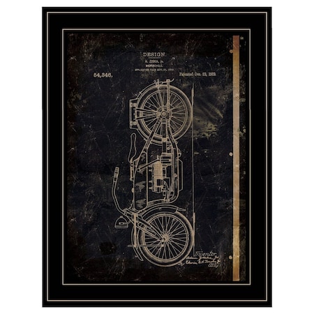 Homeroots Motor Bike Patent I 2 Black Framed Print Wall Art 404746