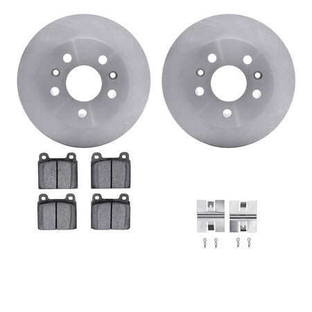 Dynamic Friction Co DFC Brake Rotor with 5000 Brake Pads and Hardware Kit 6512-74393