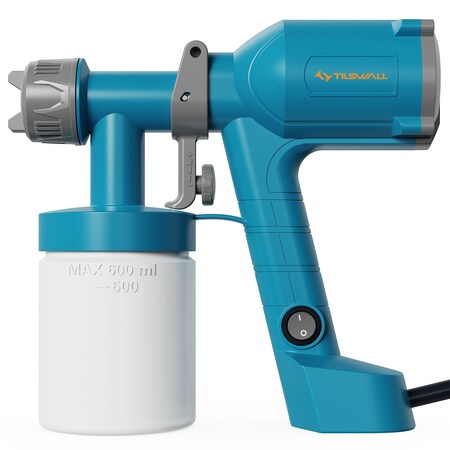 Wrightmaster Ultra-Light Electric HVLP Paint Sprayer with 20 fl. oz. Detachable Cup, 2 Nozzles & 3 Patterns, Per ZR-LFPPS02-1