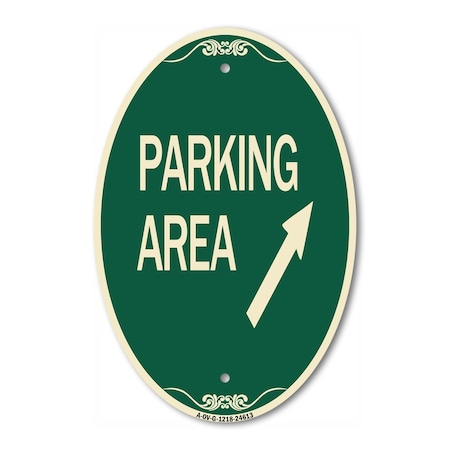 Signmission Parking Area Up Right Arrow Symbol, 12 Inch X 18 Inch ...