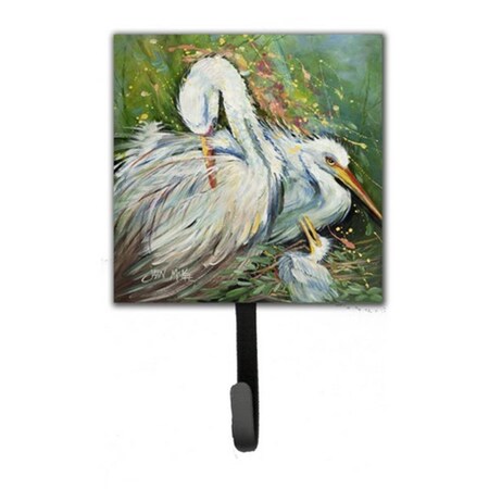Carolines Treasures White Egret In The Rain Leash and Key Holder JMK1210SH4