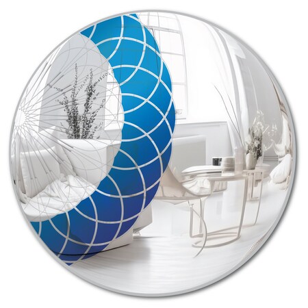 Se-Kure Luxe Partial Blue Spiral Ring Deco Convex 26in CFL03-26