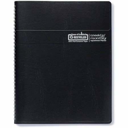 House Of Doolittle Recycled Wirebound Weekly/Monthly Planner, 11 x 8.5, Black Cover, 12-Month (Jan to Dec): 2025 HOD28302