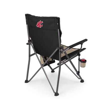 Picnic Time Family Of Brands NCAA Washington State Cougars Big Bear XXL Camping Chair with Cooler - Heavy Duty Beach Chair 808-00-175-634-0