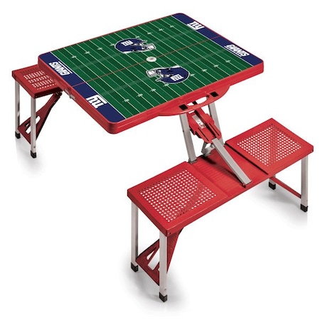 Picnic Time Family Of Brands New York Giants - Picnic Table Portable Folding Table with Seats, (Red) 811-00-100-215-2