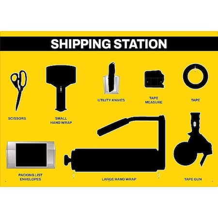 Visual Workplace Shipping Supplies Shadow Board 30-1910-3042-S41803