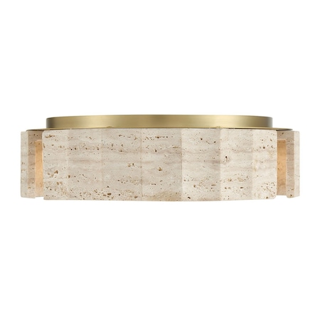 Euf Roslington, Flush Mount, 18", Gold, Opal Etched Glass 50204-014