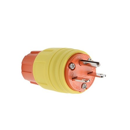 Zoro Select Locking Receptacle, 20 A, 125V AC, Single Phase, 2 Pole, Screw Terminals, Yellow 14W33AM