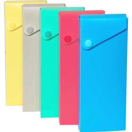 C-Line Products Slider Pencil Case, Assorted Tropic Tones Colors, PK24 05600