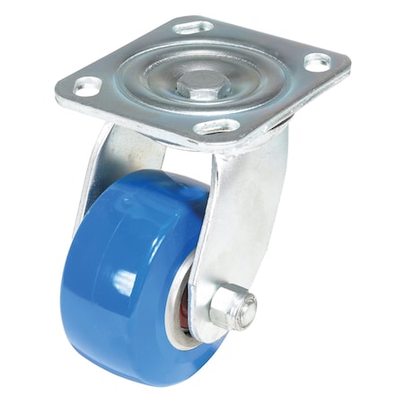 Vestil Polyurethane Precision Ball Bearing Swivel Caster 4 In. x 2 In. 551 lb Blue/Gray CST-PB-4X2PUA-S