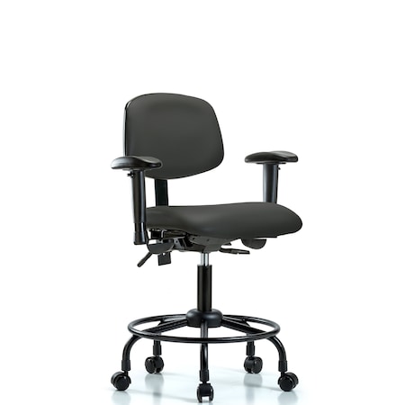 Blue Ridge Ergonomics Desk Chair Desk Chair, Vin, Chr Tilt AA Glides, Berry, Adjustable Arms, 21" to 26" Height, Vinyl BR-VDHCH-RT-T1-A1-RC-8605