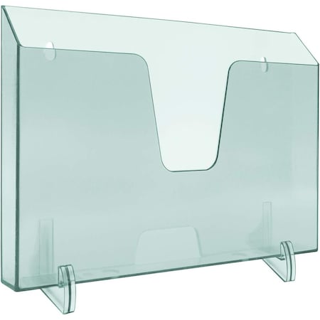 Acrimet Pocket File Holder Horizontal Brochure Display (Wall or Countertop, Letter, Clear Green) 862.3