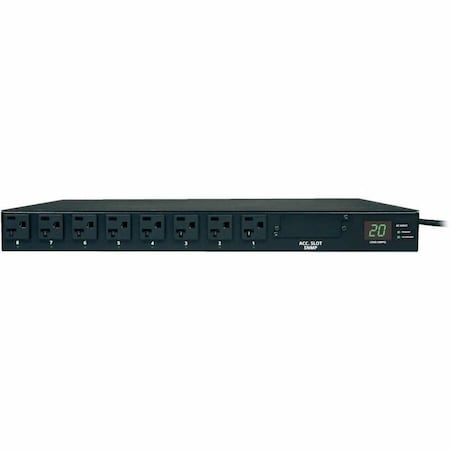 Eaton Tripp Lite Series 1.9kW Single-Phase Local Metered Automatic Transfer Switch PDU, 2 120V PDUMH20AT