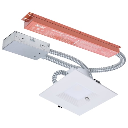 Nuvo 20.5W Field Selectable LED 6-Inch Commercial Downlight Integrated Emergency Driver Square 120-347V S21613