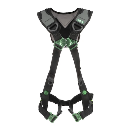 Msa Safety V-FLEX(TM) Safety Harness Full Body Harness, 2XL, 400 lb, Quick-Connect Chest/ Back D-Ring 10239982