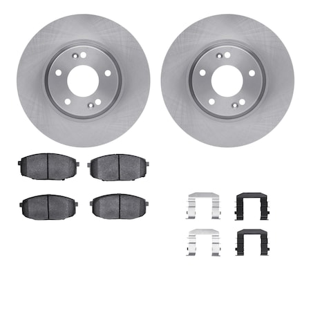 Dynamic Friction Co DFC Brake Rotor with 5000 Brake Pads and Hardware Kit 6512-03237