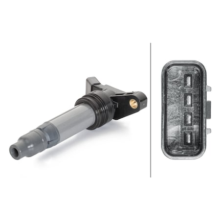 Hella Ignition Coil 4-pin connector Flush-Fitting Pencil Ignition Coils Bolted 230036231