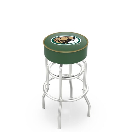 Holland Bar Stool Co 25" Bemidji State Cushion Seat, 2-Ring Chrome Swivel Bar Stool L7C125BmijSt
