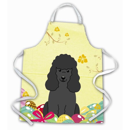 Carolines Treasures Easter Eggs Poodle Black Apron BB6071APRON