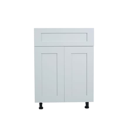 Cambridge Everest 36 in. W x 24 in. D x 34.5 in. H Ready to Assemble Shaker Base Kitchen Cabinet in White SA-B36-SW-KIT