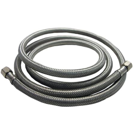Westlake Pipe & Fittings 1/4''x1/4''x12'' Length Braided Supply Ice Maker Connector Hose 10-0944