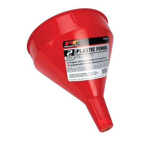 Performance Tool Funnel, 2 qt Capacity, Plastic W54276