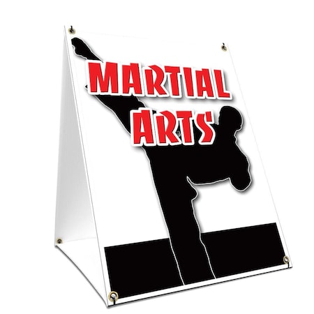 Signmission Martial Arts, 24 Inch x 18 Inch A-frame Yard Sign, Plastic Sign SBC-1824-Martial Arts