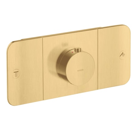 Axor ONE Thermostatic Module Trim for 2 Functions in Brushed Gold Optic 45712251