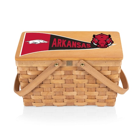 Picnic Time Family Of Brands NCAA Arkansas Razorbacks Poppy Personal Picnic Basket 124-00-299-034-0