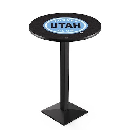 Holland Bar Stool Co Pub Table, 36 in L, 36 in W, 42 in H, Steel Top, Black L217