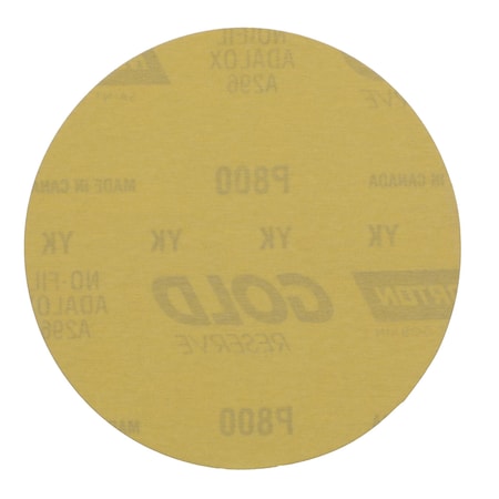 Norton Abrasives Disc, Aluminum Oxide, P800 Grit, Coated Type, A296 66623377544