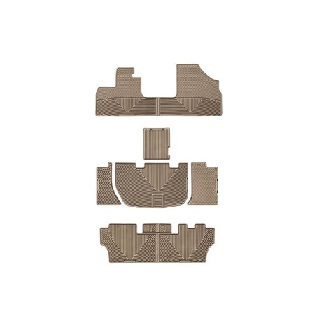 Weathertech Tan, Front, Rear, and Rear All Weather Floor Mats W48TNW159TNW160
