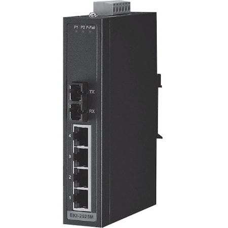 Advantech 4PORT 10/100M +1 M.M FIBER SWITCH -10 60C DIN 12-48VDC INPUT EKI-2525M-BE