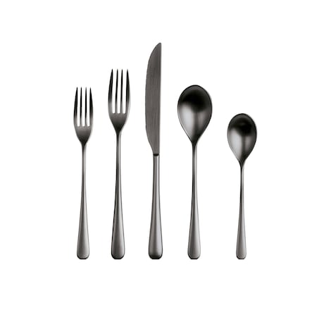 Mepra Neve Flatware Set - 20 Pieces - Ice Black 102522020ION