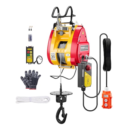 Vevor 2-in-1 Portable Electric Hoist Winch 1100LB Wired/Wireless Remote Control LES-500