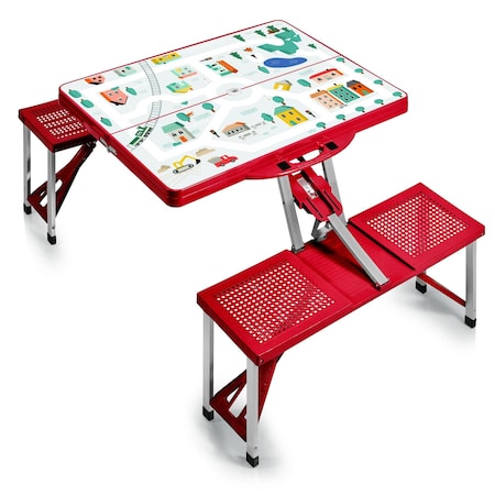 Picnic Time Family Of Brands Play Town Picnic Table, Red 811-00-100-264-99