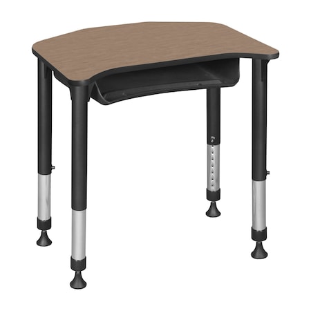 Regency Ferris Adjustable Height Student Activity Desk W/ Book Storage, 26 in W X Metal, Plastic, Laminate FSDBX2624NO