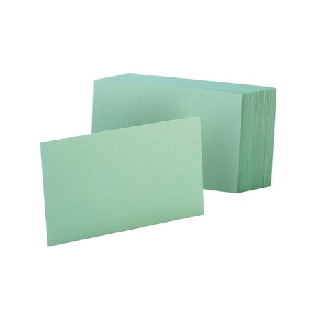Teachers Aid 4 x 6 In. Unruled Index Card, Green, Pack - 100, 100PK TE1205402
