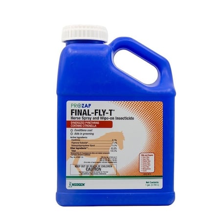 Prozap Final-Fly-T Equine Insecticide, Liquid, Clear/Light Yellow, Strong, 1 gal 1597010