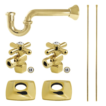 Kingston Brass Plumbing Sink Trim Kit with P-Trap, Polished Brass KPK110P2