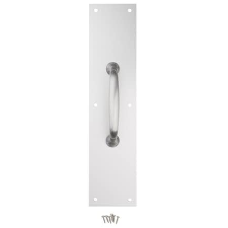 National Hardware Pull Plate, 3-1/2 in W, 15 in H, Aluminum N270-404