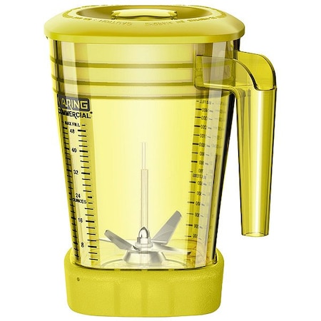 Waring Commercial BlenderContainerAssem, Yellow, Copolyester cac93x-03