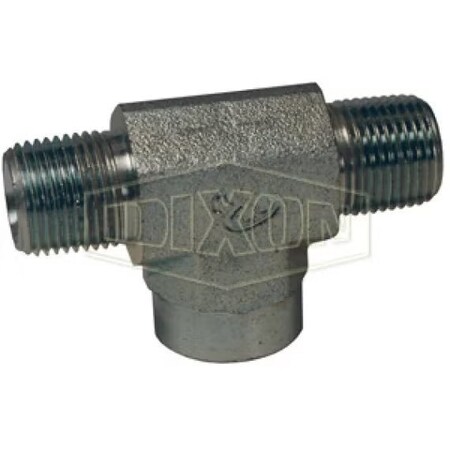 Dixon Hydraulic Pipe Tee, 1/2-14 Nominal, Male NPTF x Female NPTF, Carbon Steel, Domestic 5601-8