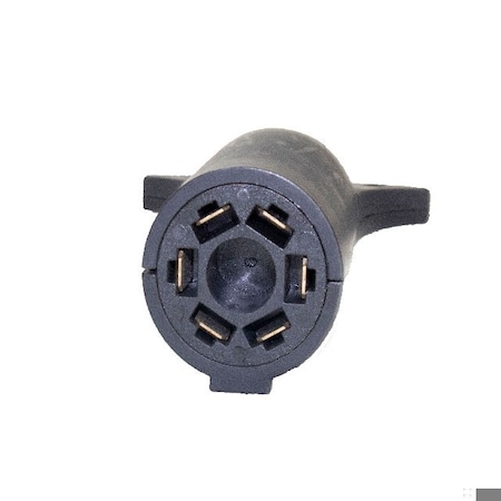 Switch Components Step-Down Adapter, 7-Pole RV to 6-Pole Round Aux Pin with Boot TCAW-76A-W