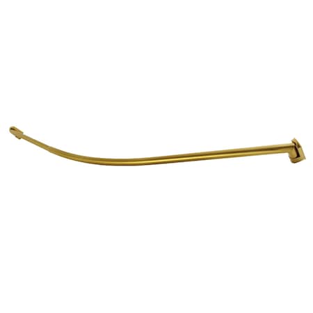 Kingston Brass 60"-72" Stainless Steel Adjustable Single Curved Shower Curtain Rod, Brushed Brass CC6727